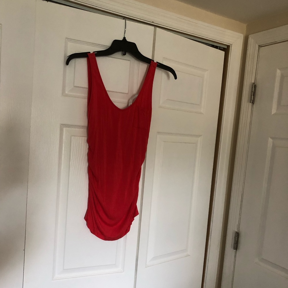 Lola & Sophie long fitted red/orange colored tank